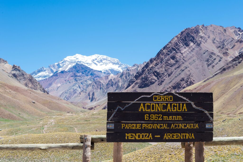 widok na szczyt aconcagua