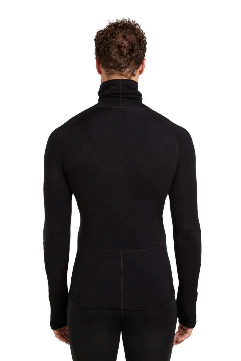 KOSZULKA 300 MERINOFINE POLAR LS ROLL NECK-BLACK