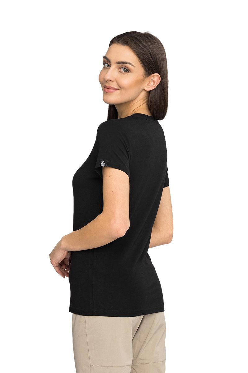 KOSZULKA LENTA BAMBOO LIGHT LADY-BLACK-WHITE