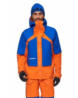 KURTKA EIGER NORDWAND PRO HS HOODED-EIGER ORANGE-EIGER BLUE
