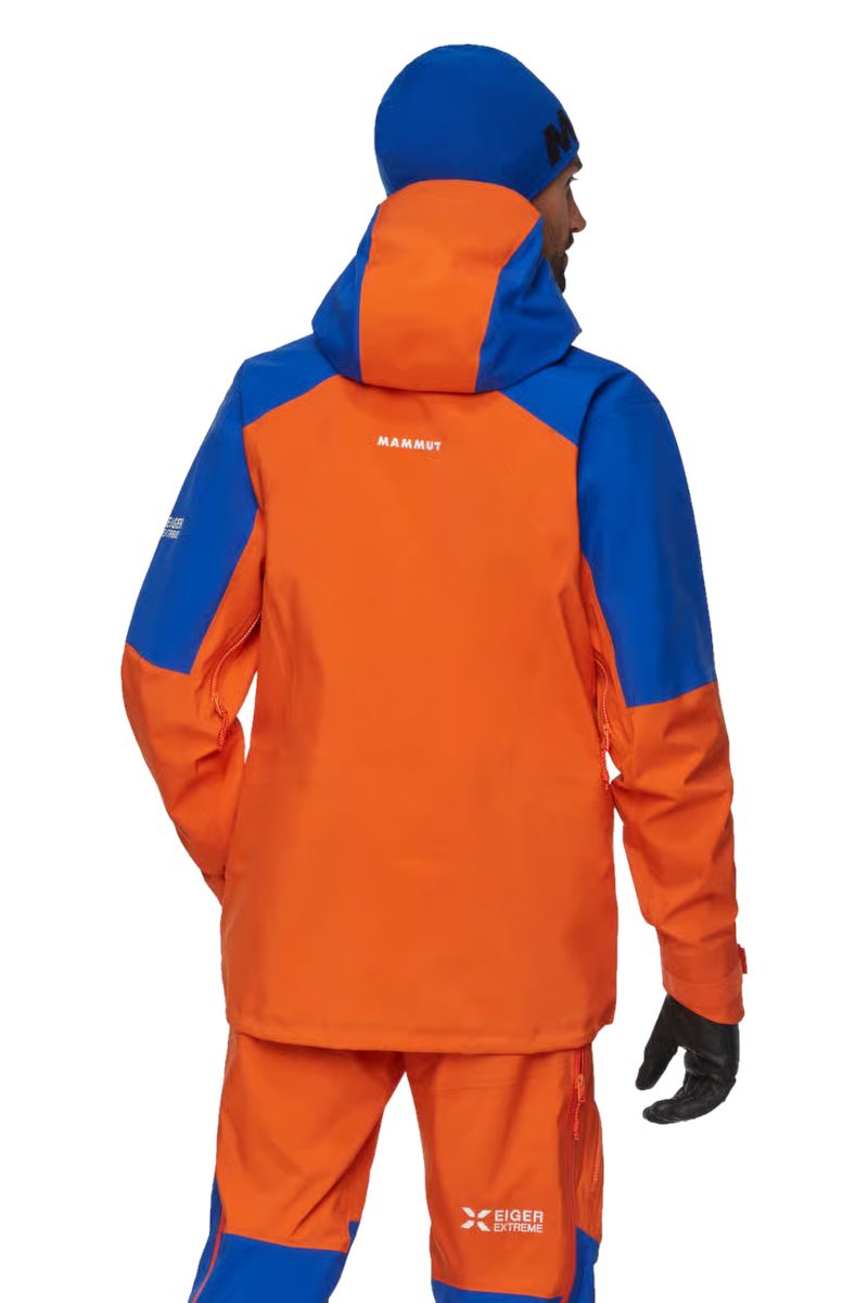 KURTKA EIGER NORDWAND PRO HS HOODED-EIGER ORANGE-EIGER BLUE