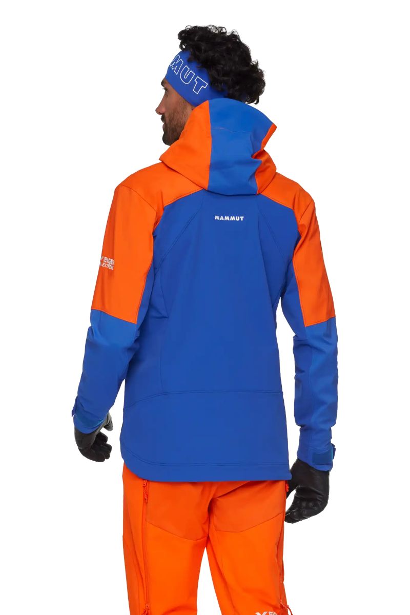 KURTKA EIGER NORDWAND PRO SO HOODED-EIGER BLUE-EIGER ORANGE