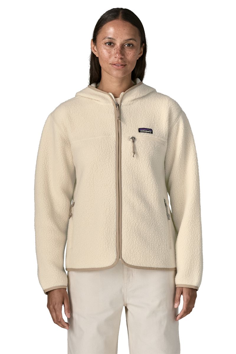 KURTKA RETRO PILE HOODY WOMEN-NATURAL