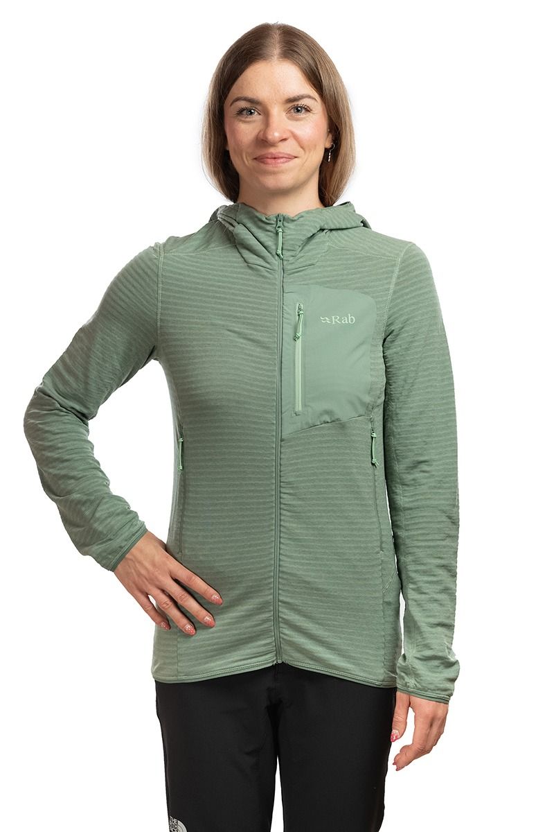 BLUZA ASCENDOR LIGHT HOODY WOMEN-DARK FIG GREEN