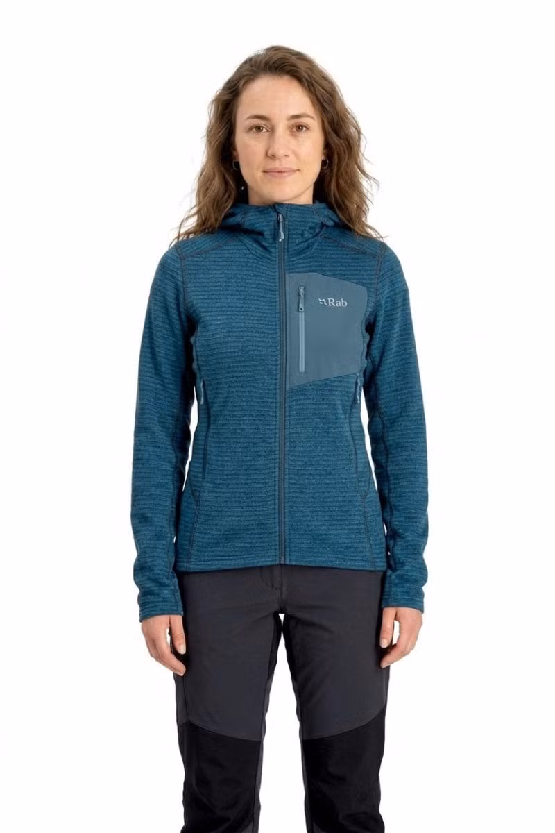 BLUZA ASCENDOR LIGHT HOODY WOMEN-TEMPEST BLUE