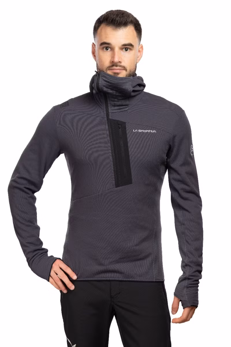 BLUZA BIG WALL PULLOVER HOODY-ONYX-CHALK