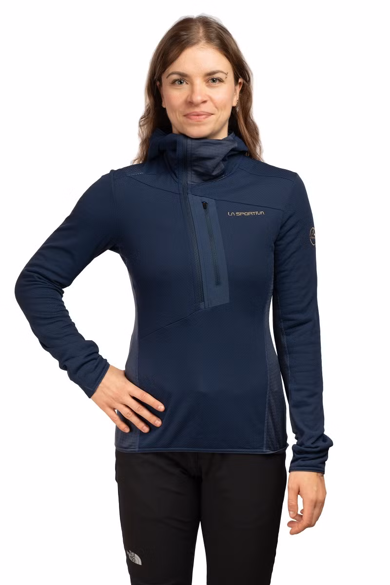 BLUZA BIG WALL PULLOVER HOODY WOMEN-NIGHT SKY-SAVANA