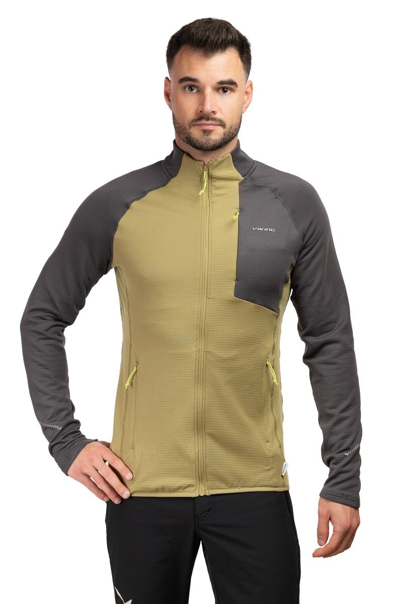 BLUZA BIRGER MIDLAYER-OLIVE-GREY