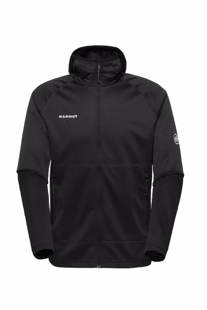 BLUZA CRAG ML HOODED-BLACK
