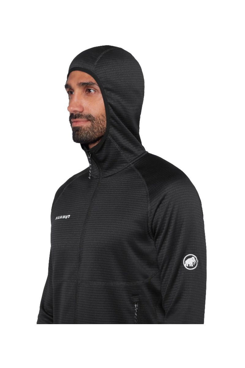 BLUZA CRAG ML HOODED-BLACK