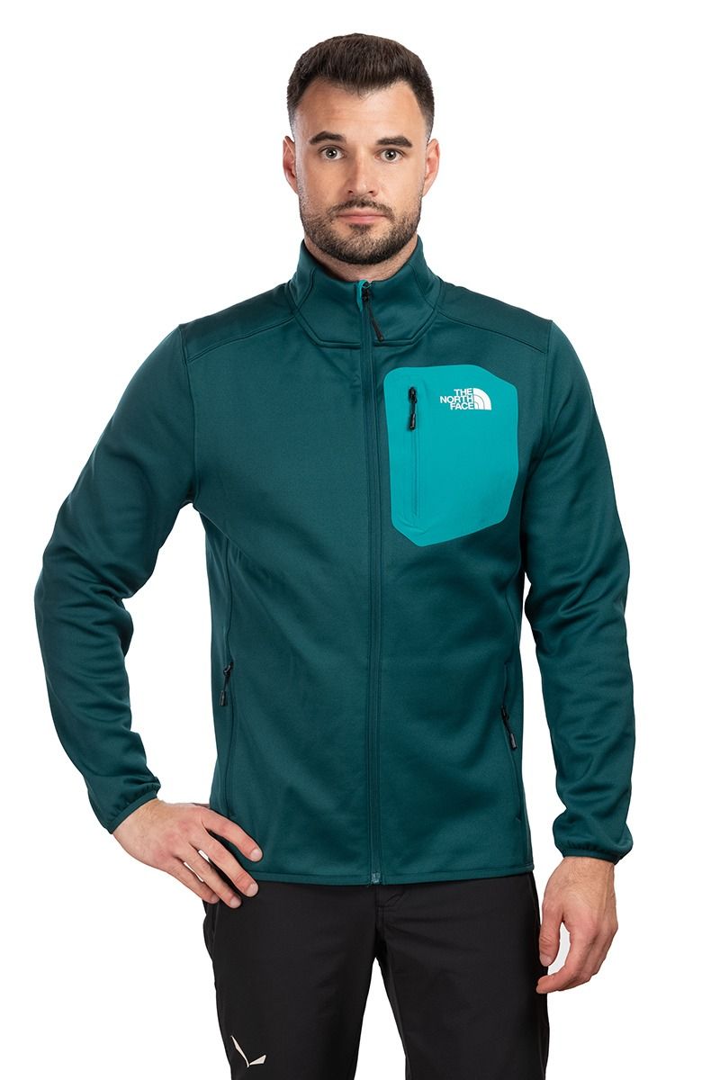 BLUZA CREST FZ-PACIFIC TEAL-TNF BLACK