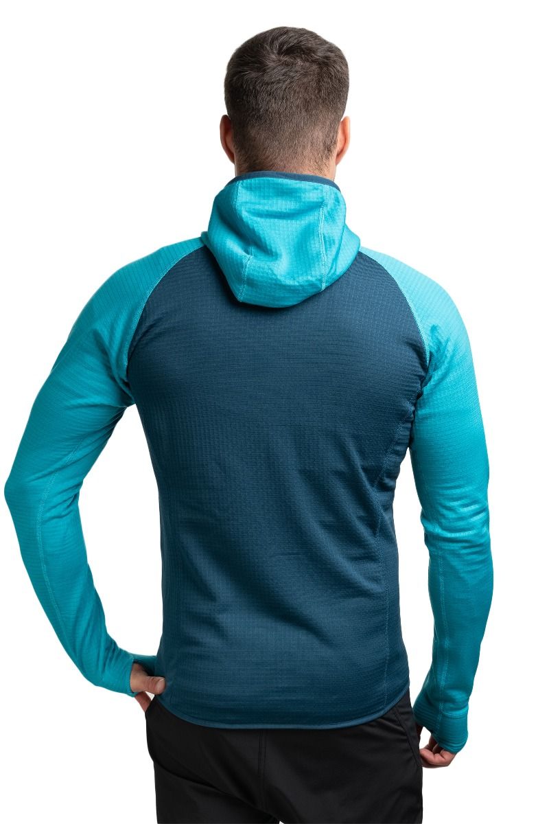 BLUZA ECLIPSE HOODED-MAJOLICA BLUE-TOPAZ