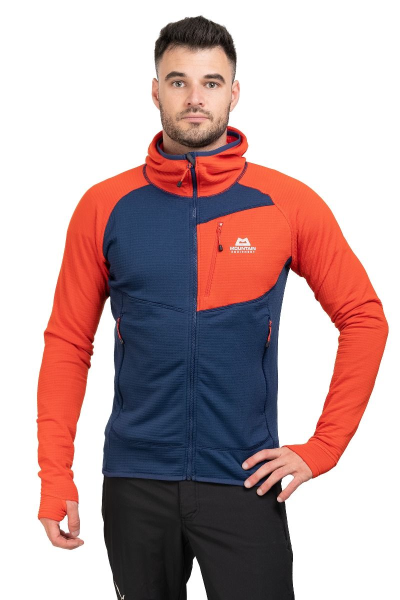 BLUZA ECLIPSE HOODED-MEDIEVAL BLUE-CARDINAL ORANGE