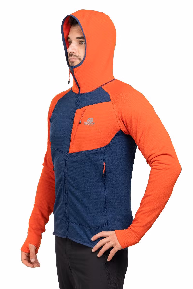 BLUZA ECLIPSE HOODED-MEDIEVAL BLUE-CARDINAL ORANGE