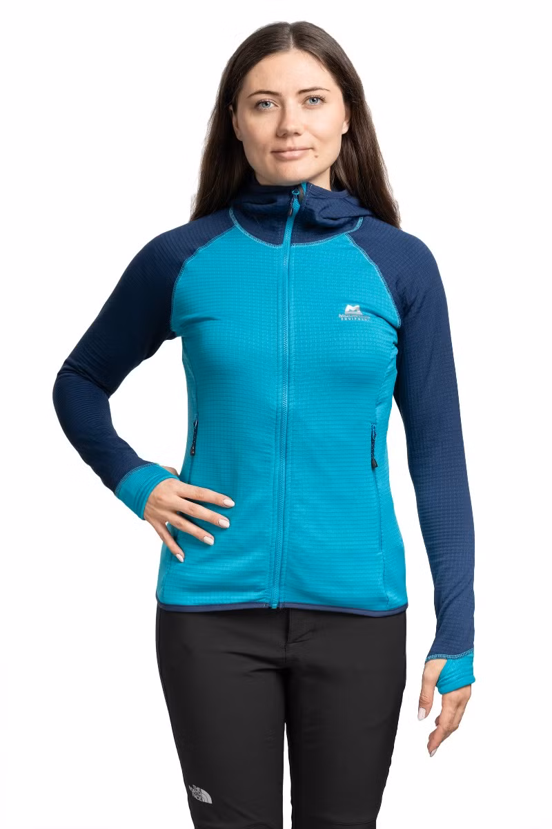 BLUZA ECLIPSE HOODED WOMEN-TOPAZ-MEDIEVAL BLUE