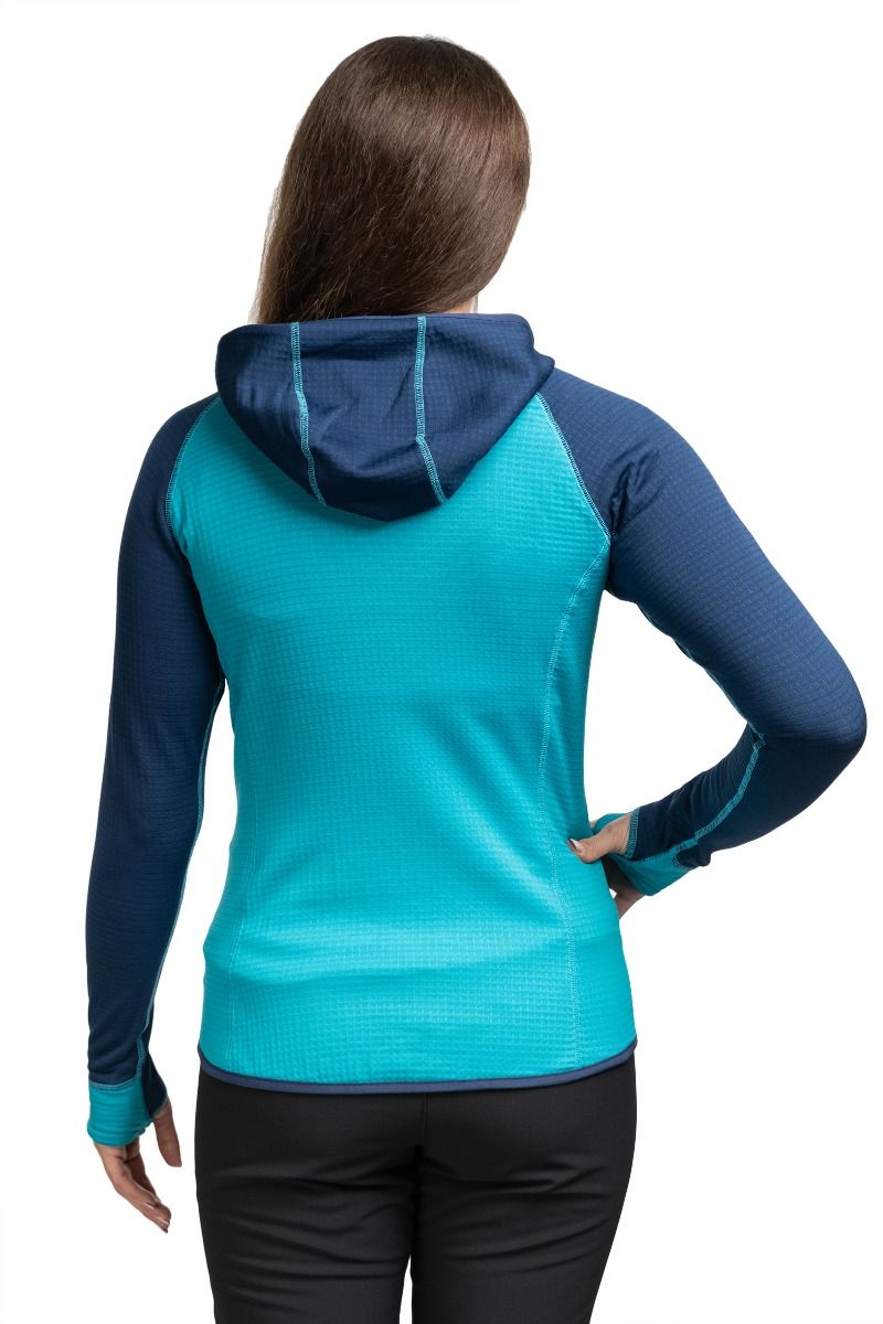 BLUZA ECLIPSE HOODED WOMEN-TOPAZ-MEDIEVAL BLUE