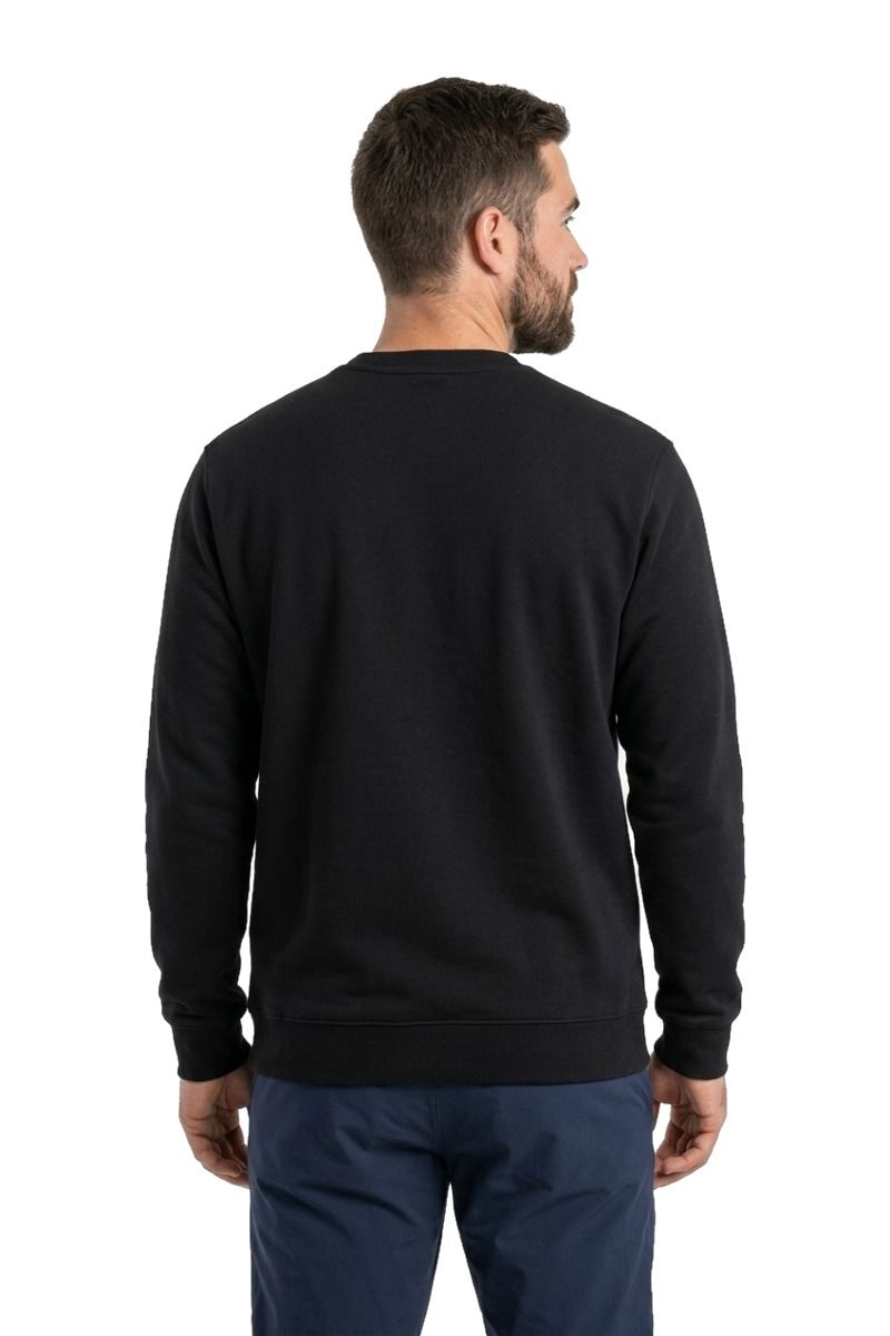BLUZA EMBLEM FLEECE CREW-BLACK