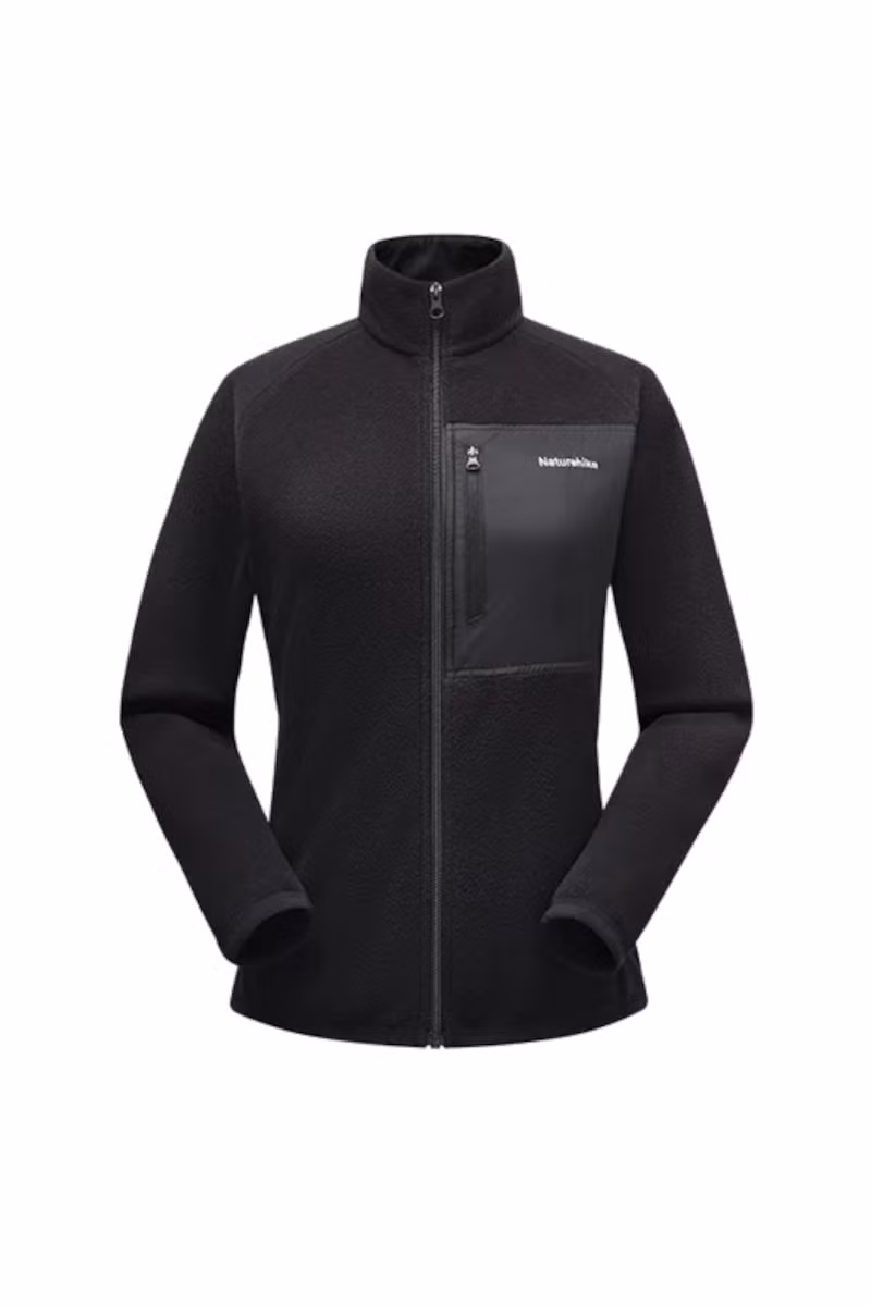 BLUZA FLEECE WITH POCKETS WOMEN CYY2441FS067-BLACK