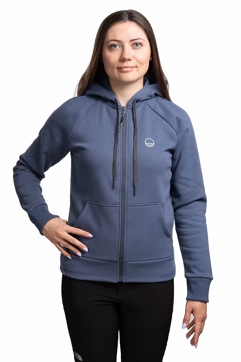 BLUZA FLOW 3 W HOODY WOMEN-CEUSE BLUE