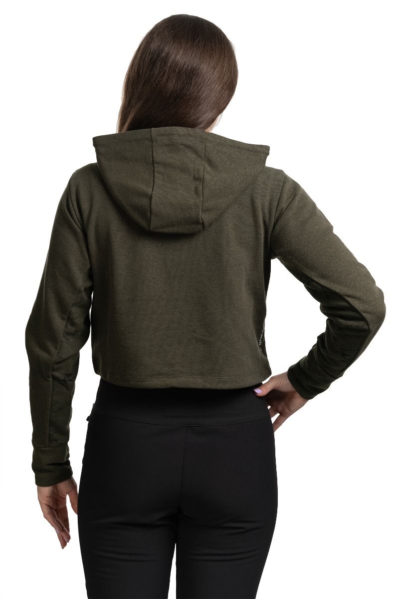 BLUZA LAVAREDO HEMP CROP HOODY WOMEN-DARK OLIVE