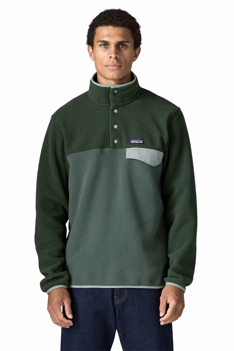 BLUZA LIGHTWEIGHT SYNCHILLA SNAP-T PULLOVER-CANOPY GREEN