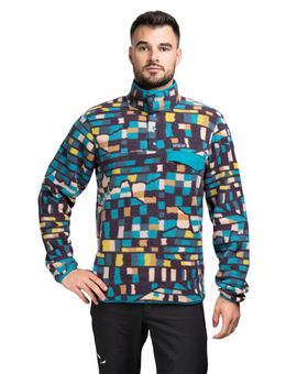 BLUZA LIGHTWEIGHT SYNCHILLA SNAP-T PULLOVER-FITZ ROY PATCHWORK-BELAY BLUE