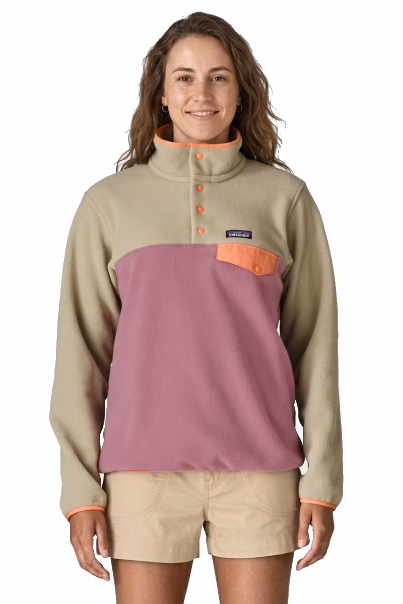 BLUZA LIGHTWEIGHT SYNCHILLA SNAP-T PULLOVER WOMEN-LIGHT VIOLET