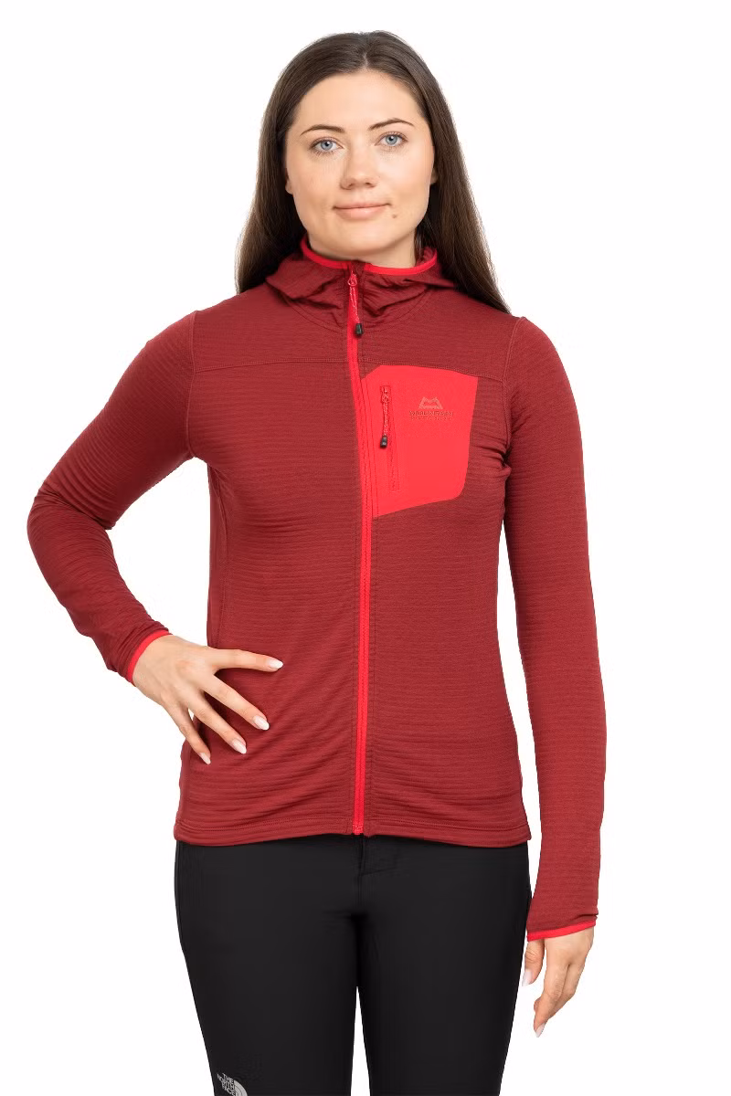 BLUZA LUMIKO HOODED WOMEN-RHUBARB-CAPSICUM