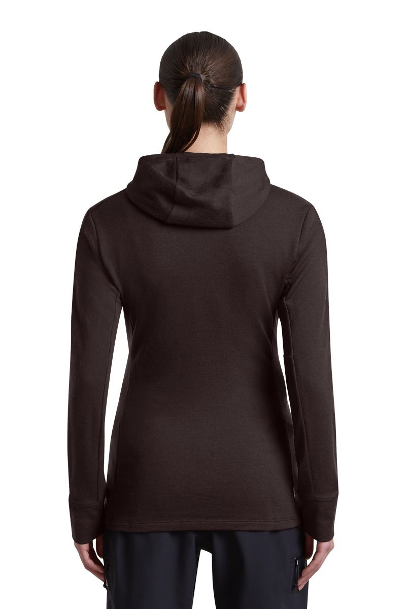 BLUZA MERINO 260 QUANTUM IV LS ZIP HOODIE WOMEN-BITTERSWEET