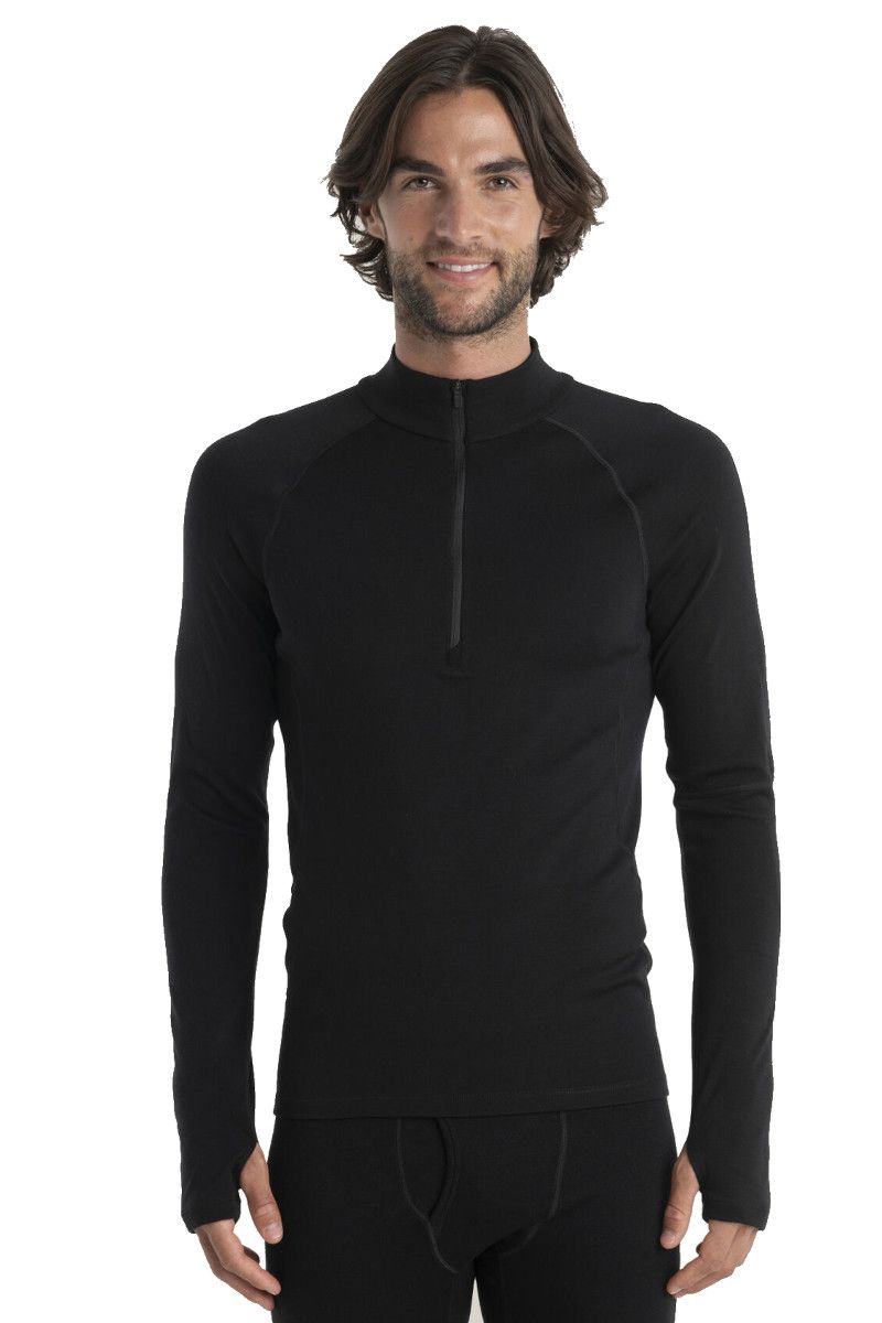 BLUZA 300 MERINOFINE POLAR LS HALF ZIP-BLACK