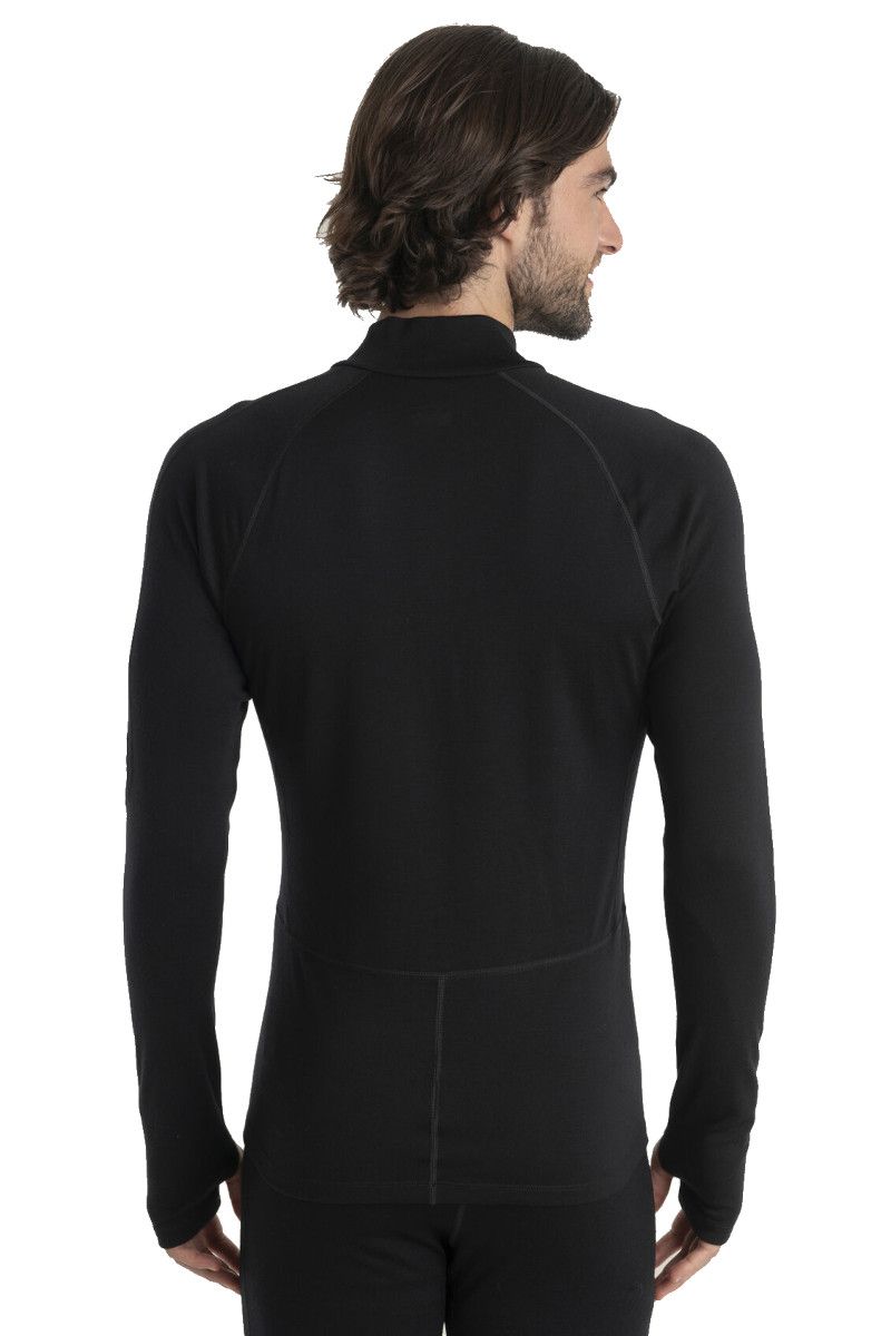 BLUZA 300 MERINOFINE POLAR LS HALF ZIP-BLACK