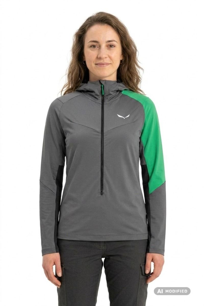BLUZA NXT HYB 1/2 ZIP TEE WOMEN-QUIET SHADE-5210