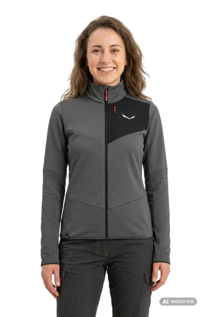 BLUZA ORTLES FLEECE FZ WOMEN-ONYX-0910