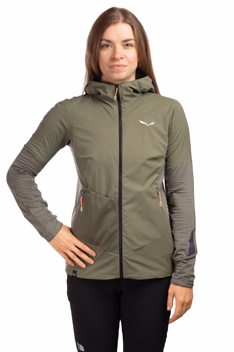 BLUZA PEDROC PL WIND HOODED WOMEN-FADED GREEN