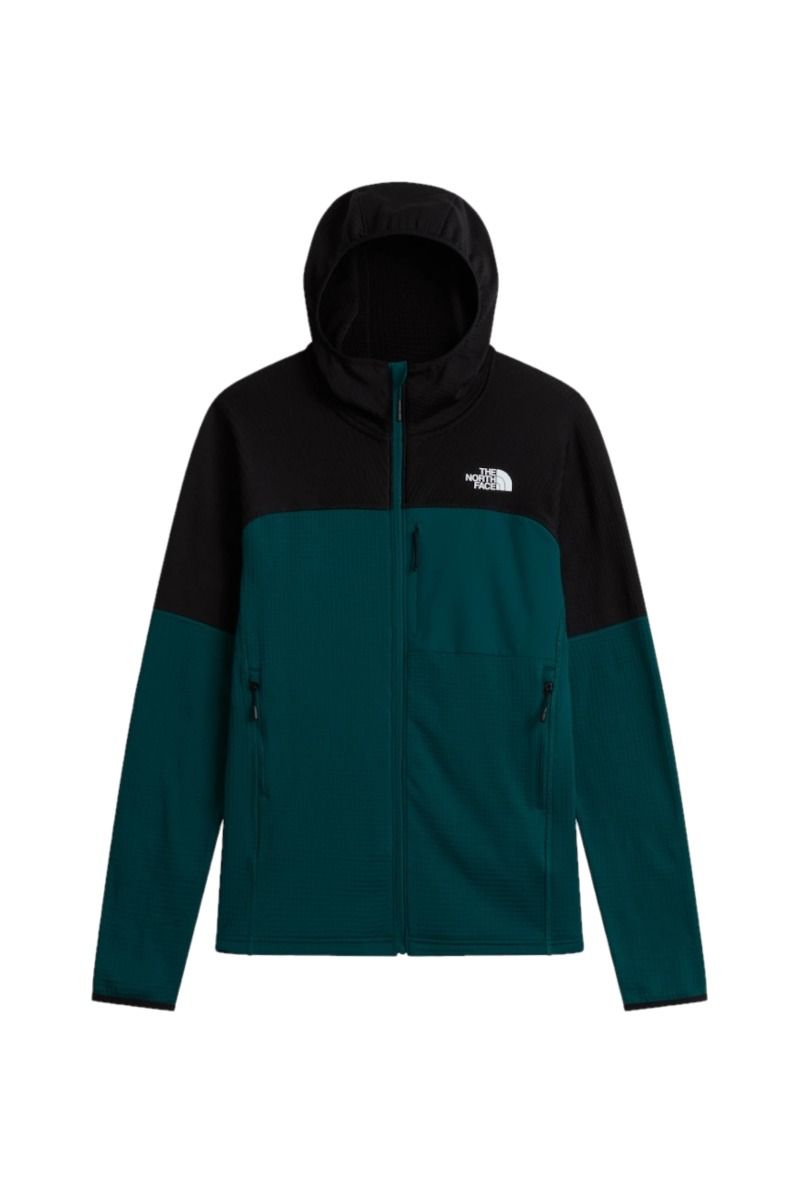 BLUZA POLARTEC POWERGRID STORMGAP HOODIE-PACIFIC TEAL-TNF BLACK