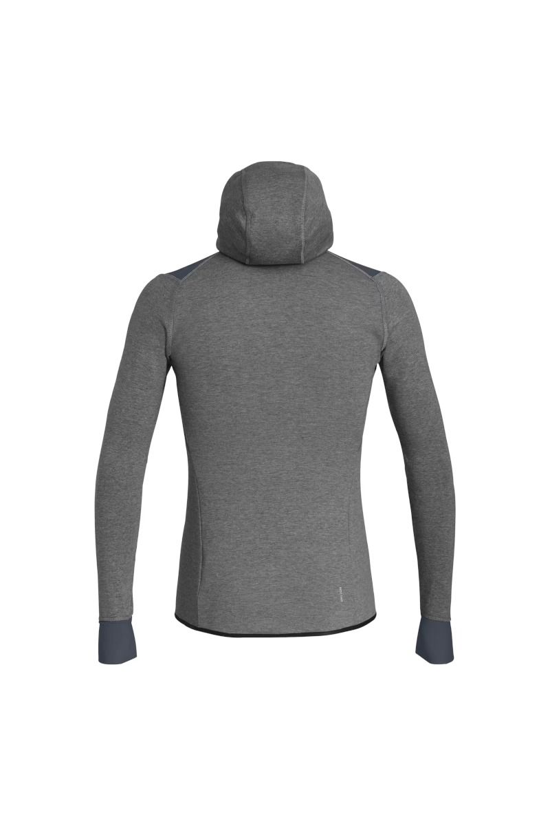 BLUZA PUEZ 2 DRY LS HOOD FULL ZIP TEE-BLACK OUT MELANGE-0910