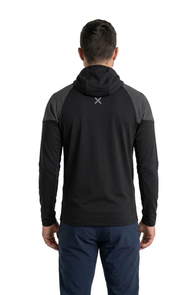BLUZA SPITZE MAGLIA-BLACK-CHARCOAL GREY