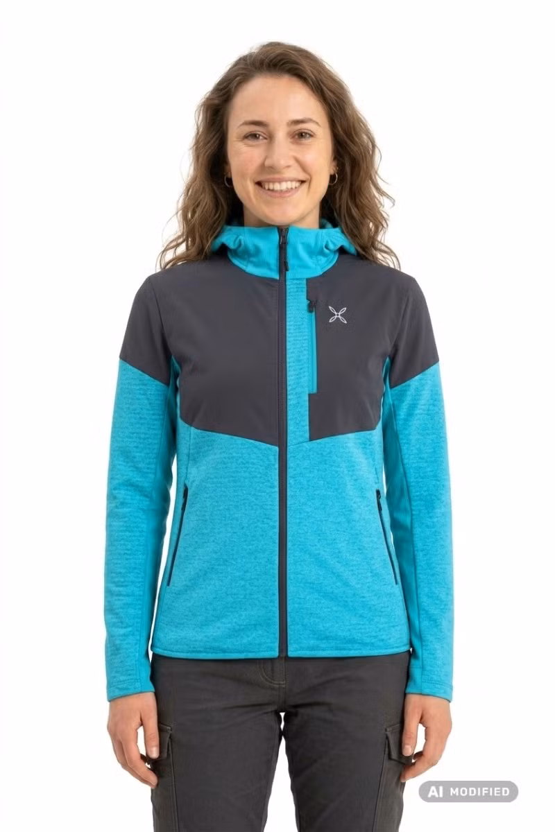 BLUZA THERMAL GRID PRO 2 MAGLIA WOMAN -TURQUOISE-GRAPHITE BLUE