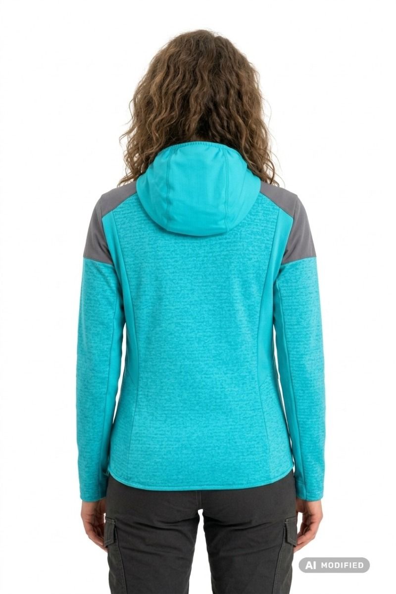 BLUZA THERMAL GRID PRO 2 MAGLIA WOMAN -TURQUOISE-GRAPHITE BLUE