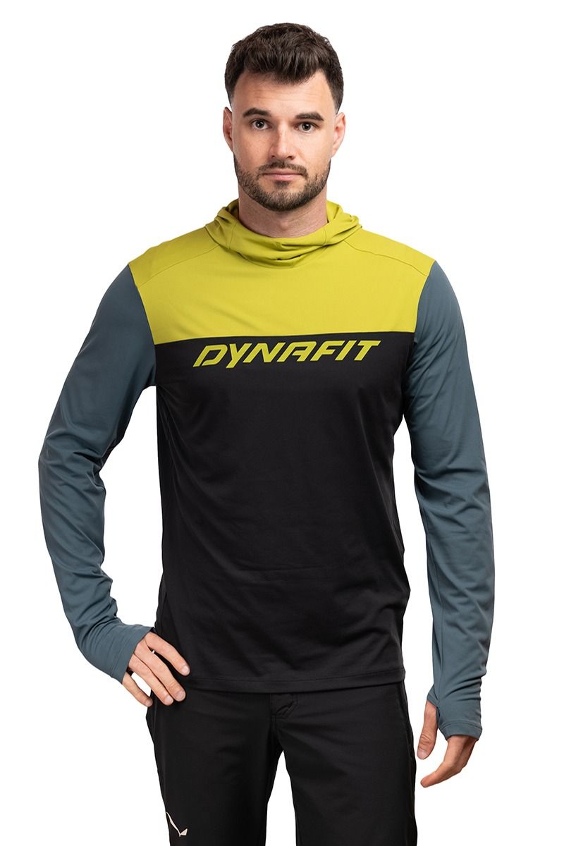 BLUZA TRAVERSE SUN HOODY-BLACK OUT GOLDEN LIME-2880