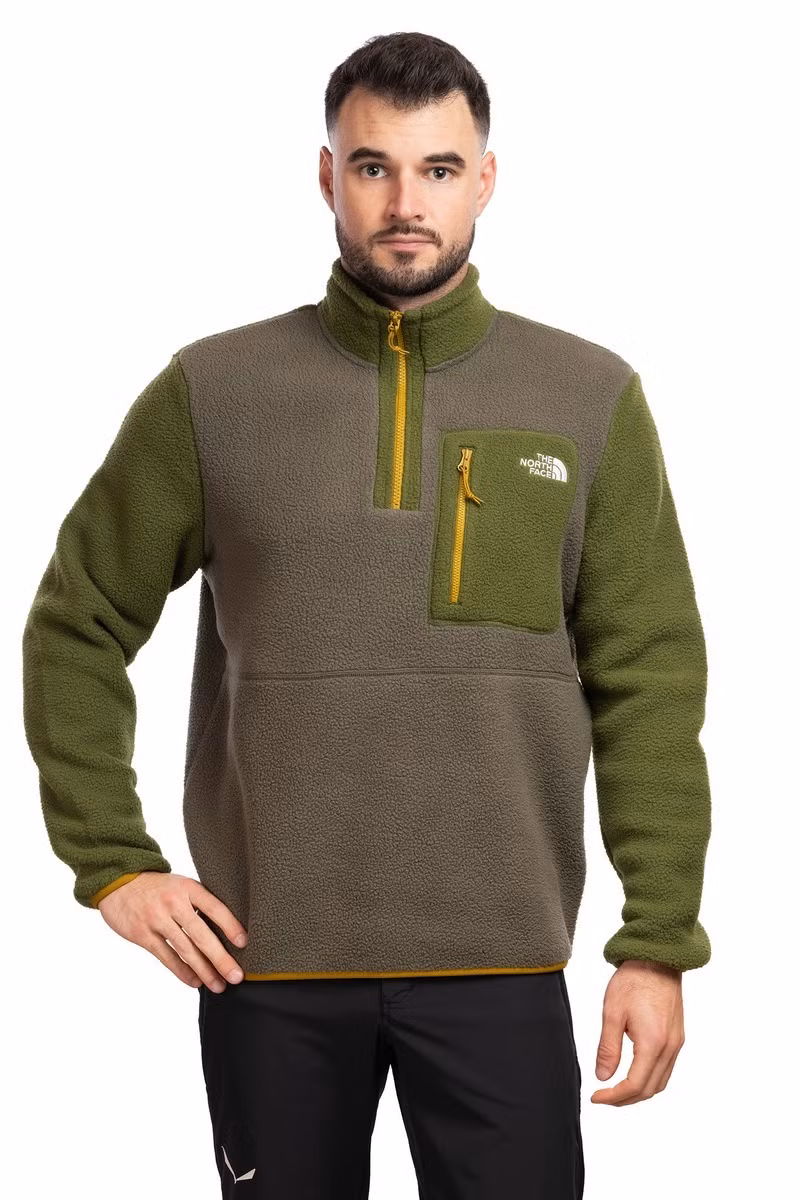 BLUZA YUMIORI 1/4 ZIP-NEW TAUPE GREEN-WOODLAND