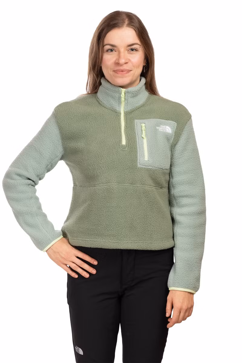 BLUZA YUMIORI 1/4 ZIP WOMEN-BARK MIST-SLATE MOSS