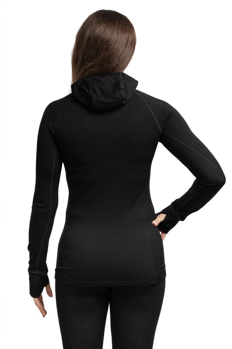 BLUZA ZONEKNIT INSULATED LS HOODIE WOMEN-BLACK
