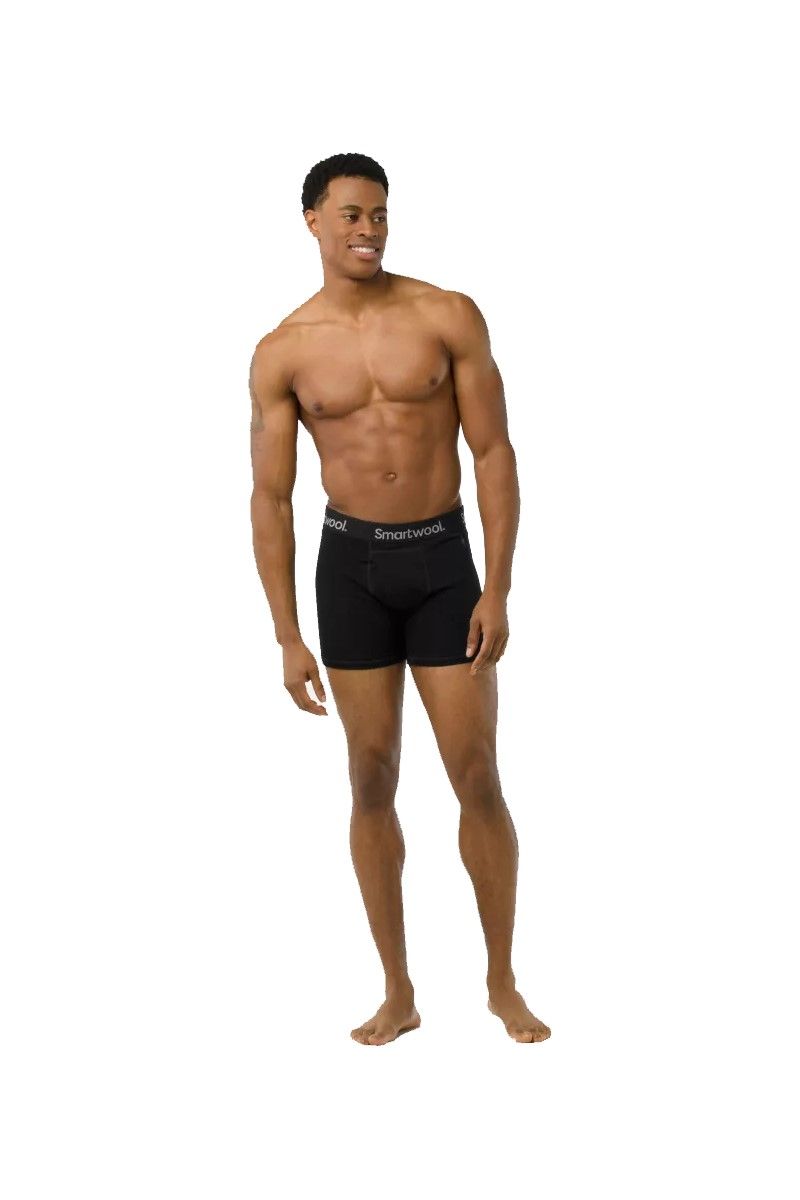 BOKSERKI MERINO BOXER BRIEF-BLACK