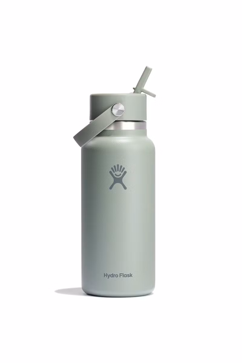 BUTELKA WIDE MOUTH FLEX STRAW CAP 32 OZ-AGAVE