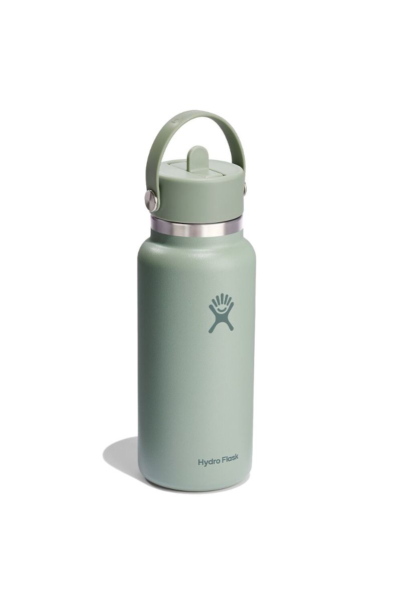 BUTELKA WIDE MOUTH FLEX STRAW CAP 32 OZ-AGAVE