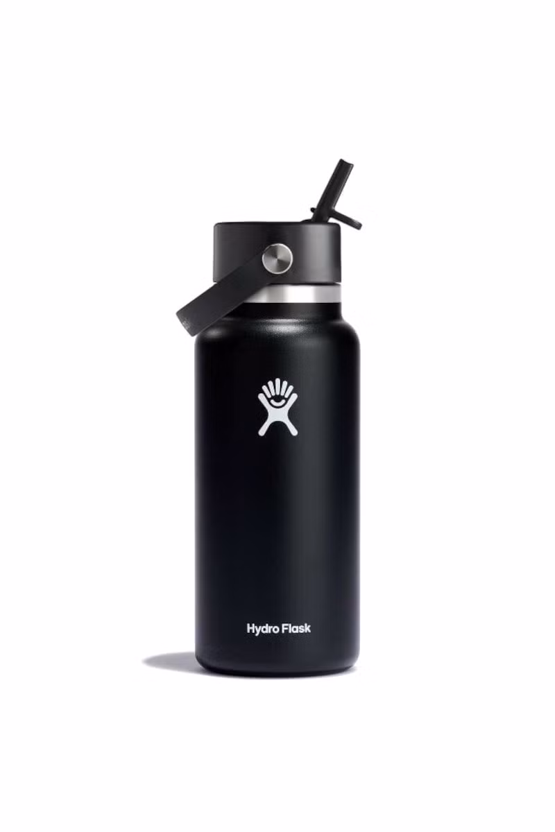BUTELKA WIDE MOUTH FLEX STRAW CAP 32 OZ / 946 ML-BLACK
