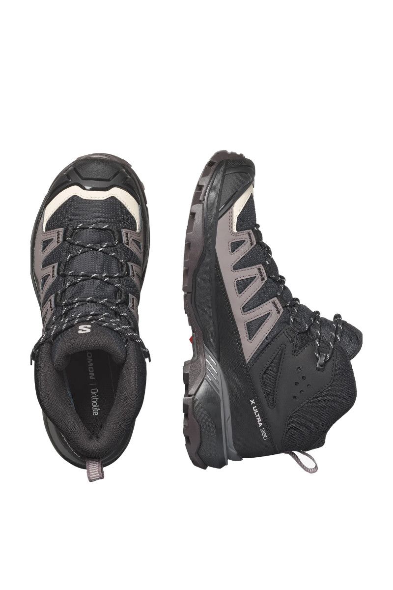 BUTY X ULTRA 360 MID GTX WOMEN-BLACK-PLUM KITTEN-SHALE GORE-TEX