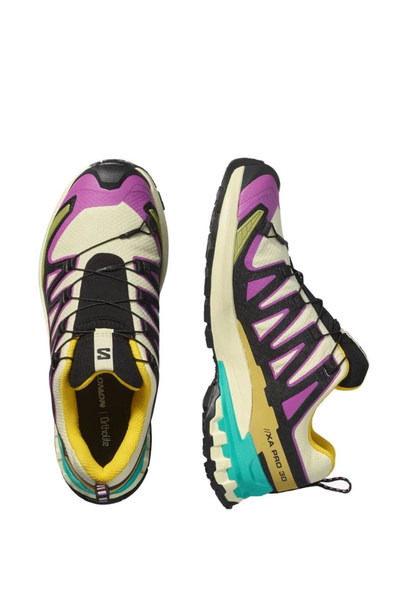 BUTY XA PRO 3D V9 GTX WOMEN-TRANSPARENT YELLOW-BLACK-WATERFALL