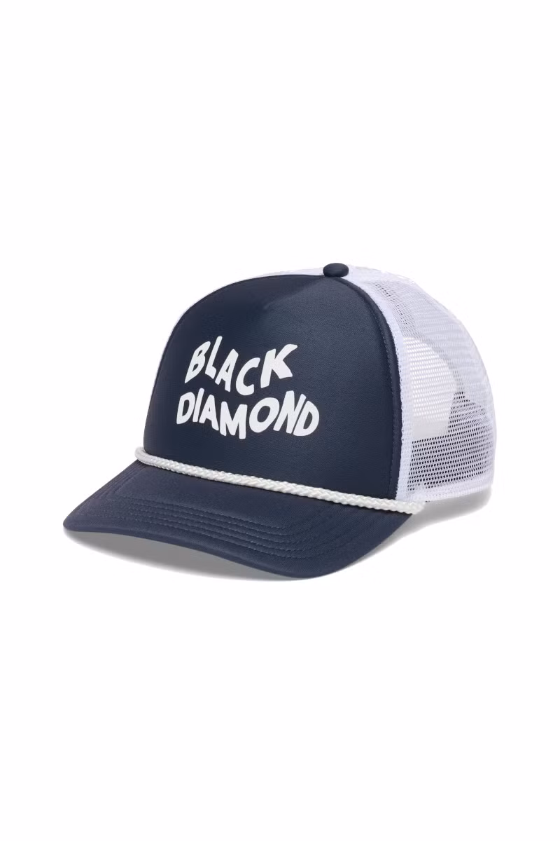 CZAPKA FLAT BILL TRUCKER HAT-CHARCOAL-WHITE WAVY BLACK DIAMOND